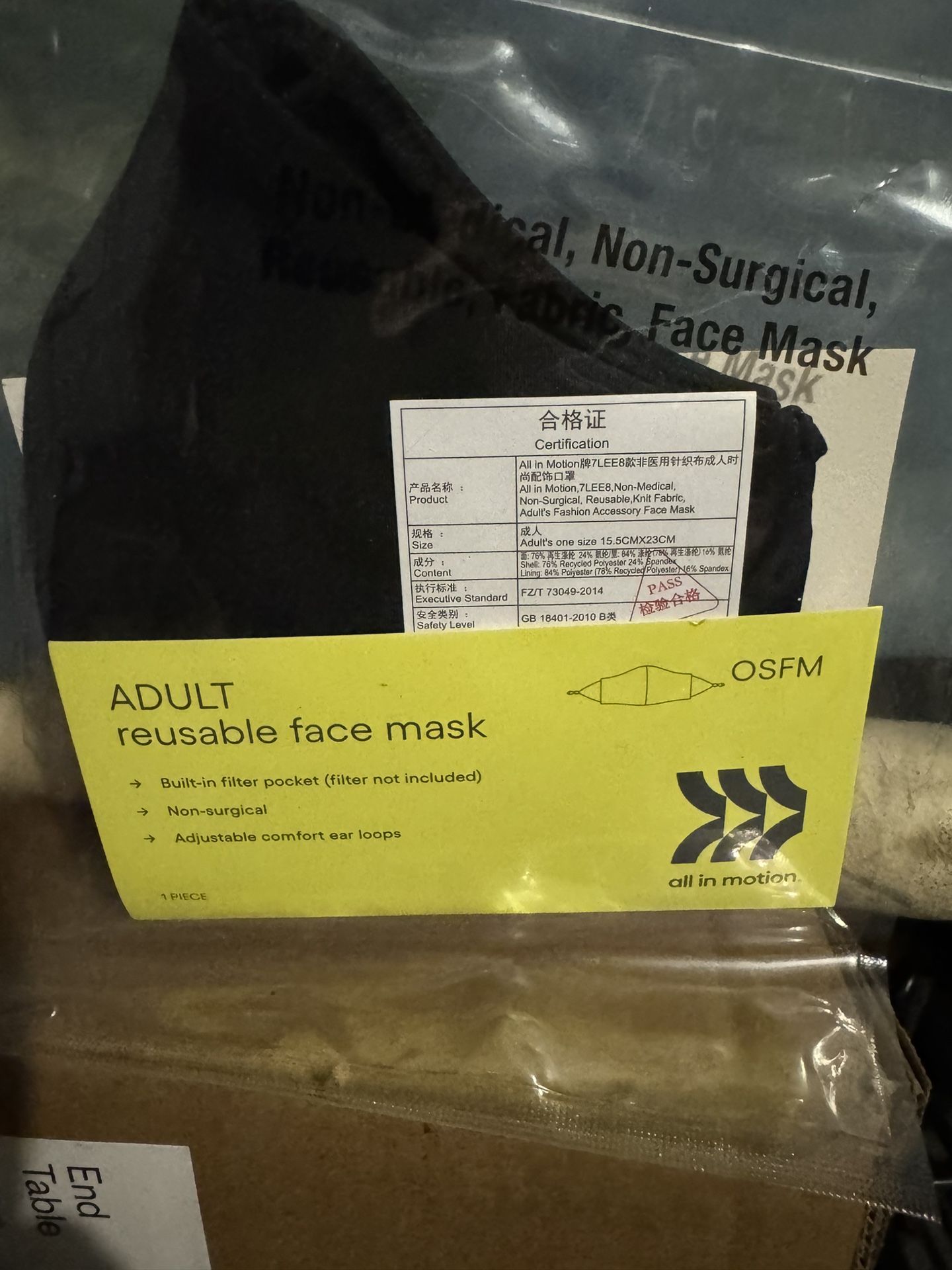 Reusable Face Black Masks 