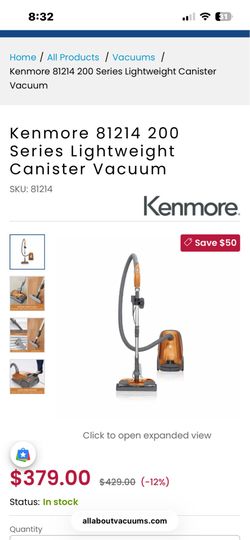 Kenmore Vacuum Cleaner Model 81214