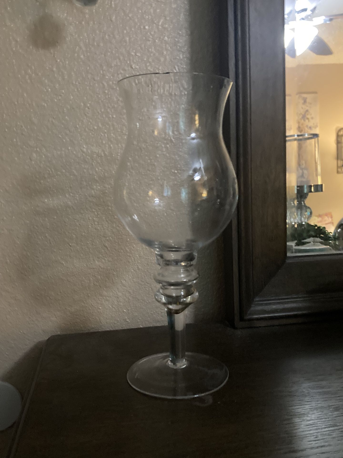 10 Glass Vase  13 inches