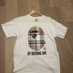 Bape x Burberry White T-Shirt size Large
