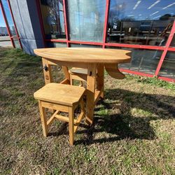 4ft Commercial Surf Board Table W/ 2 Stools 
