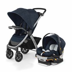 Chicco Bravo 3-In-1 Travel System, Quick-Fold Stroller With Car Seat