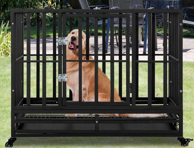 Smonter Strong Metal Heavy Duty dog Crate.