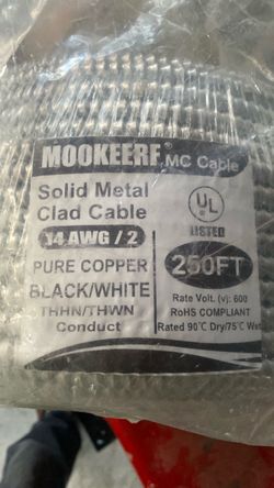 Mookeerf mc cable 14 awg/2   250 ft