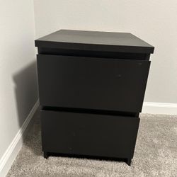 Side Table With 2drawers