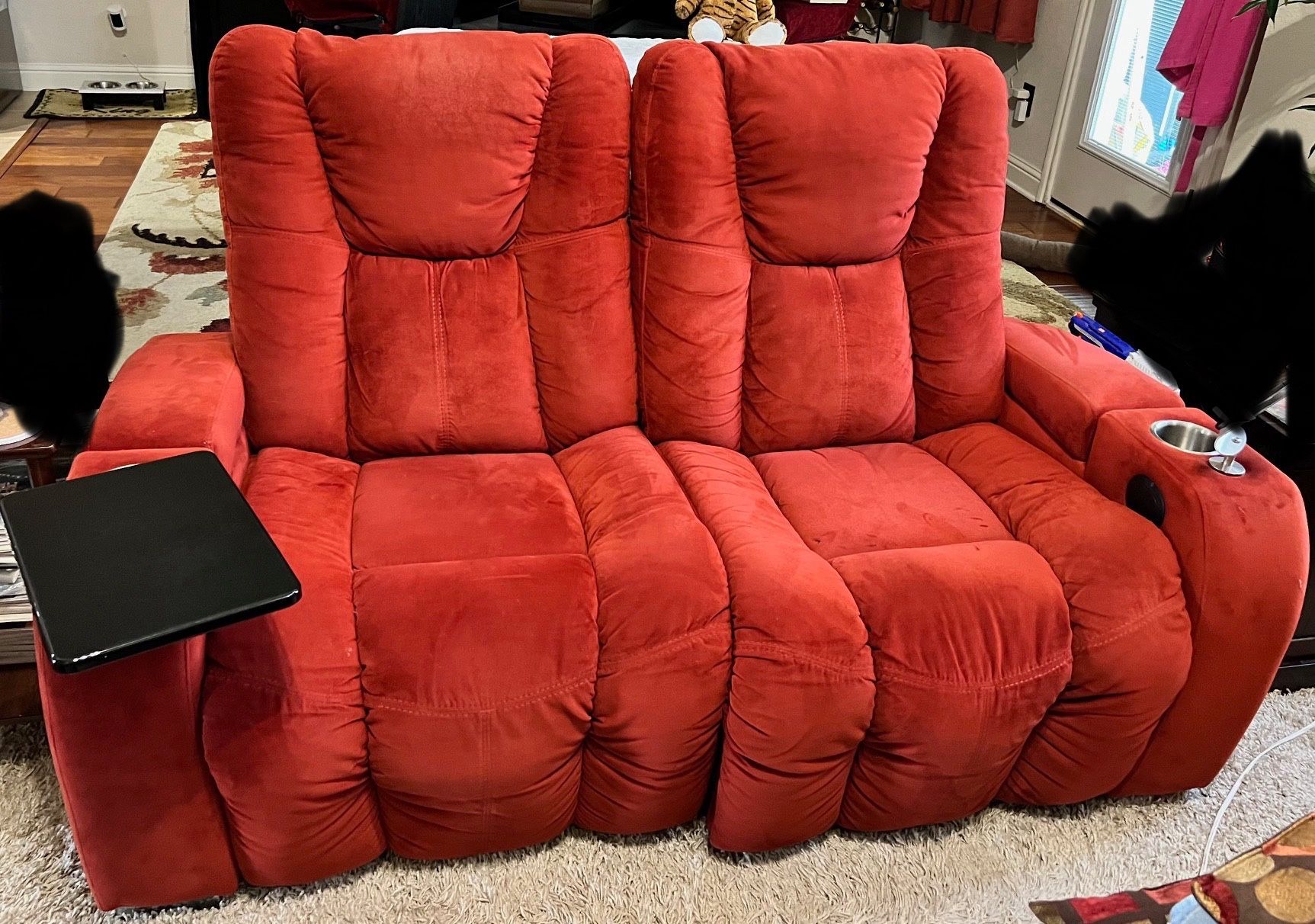 Palliser Microfiber 2-piece Loveseat and 2 Swivel Chairs