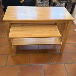 Solid Wood Desk with Slide Out Tray