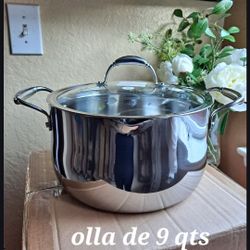 OLLA DE 9 QT DE ACERO INOXIDABLE TRI PLY PRINCESS HOUSE 🌻 🌾 
