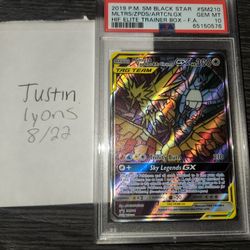 Moltres & Zapdos & Articuno GX PSA 10