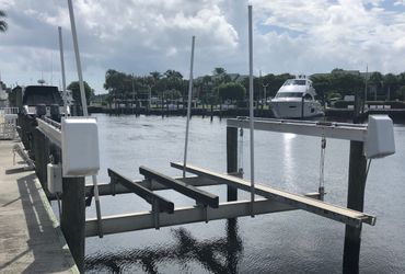 16k four post boat lift can install and supply pilings