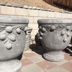 New Flower Pots Made Out Of Cement Perfect Gift 