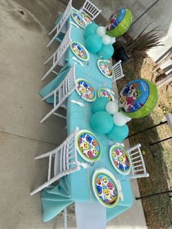 Kids party table set up