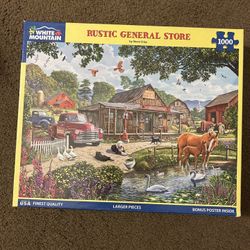“Rustic General Store “ 1,000 -Piece Puzzle By WHITE MOUNTAIN , Like New