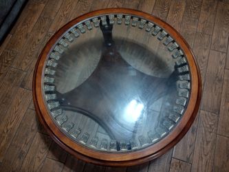 Round Coffee Table -Heavy Solid Wood