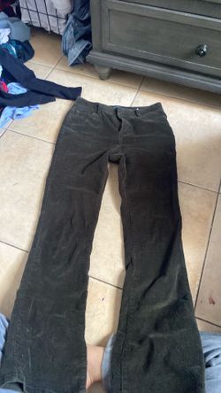 green corduroy flared jeans size 4