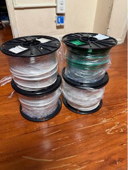 Wire#12 solid 500 ft each (white 3 green 1 )