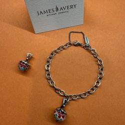 James Avery Floral Glass Charms