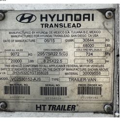 2015 Hyundai Dry Van Trailer