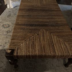 Pottery Barn Rattan Coffee Table 