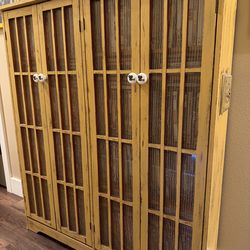 Movie cabinet shelving unit