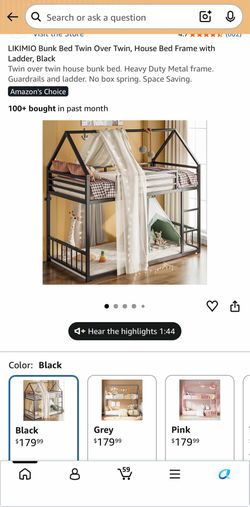 Metal frame Bunk bed