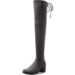 New gray over-the-knee boots