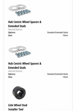 Wheel spacers