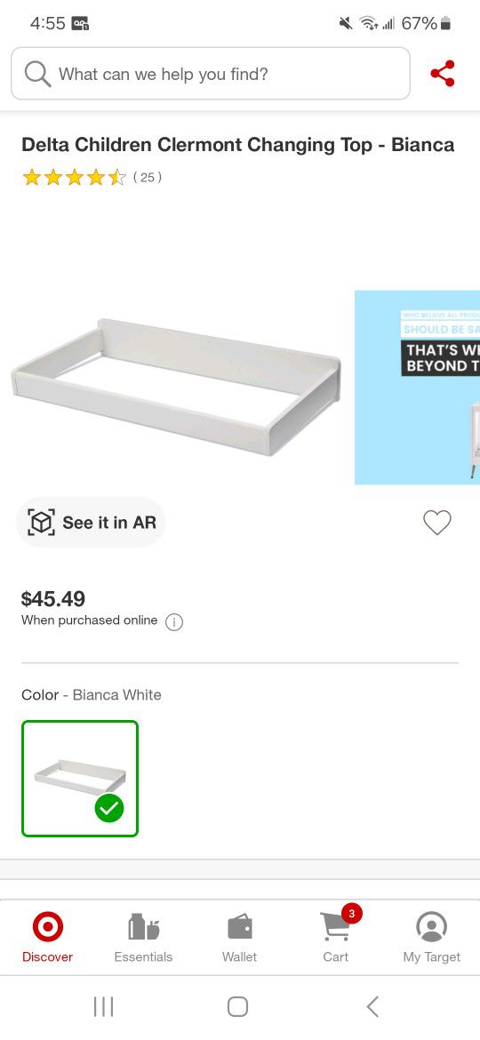 Delta Changing Table Topper 