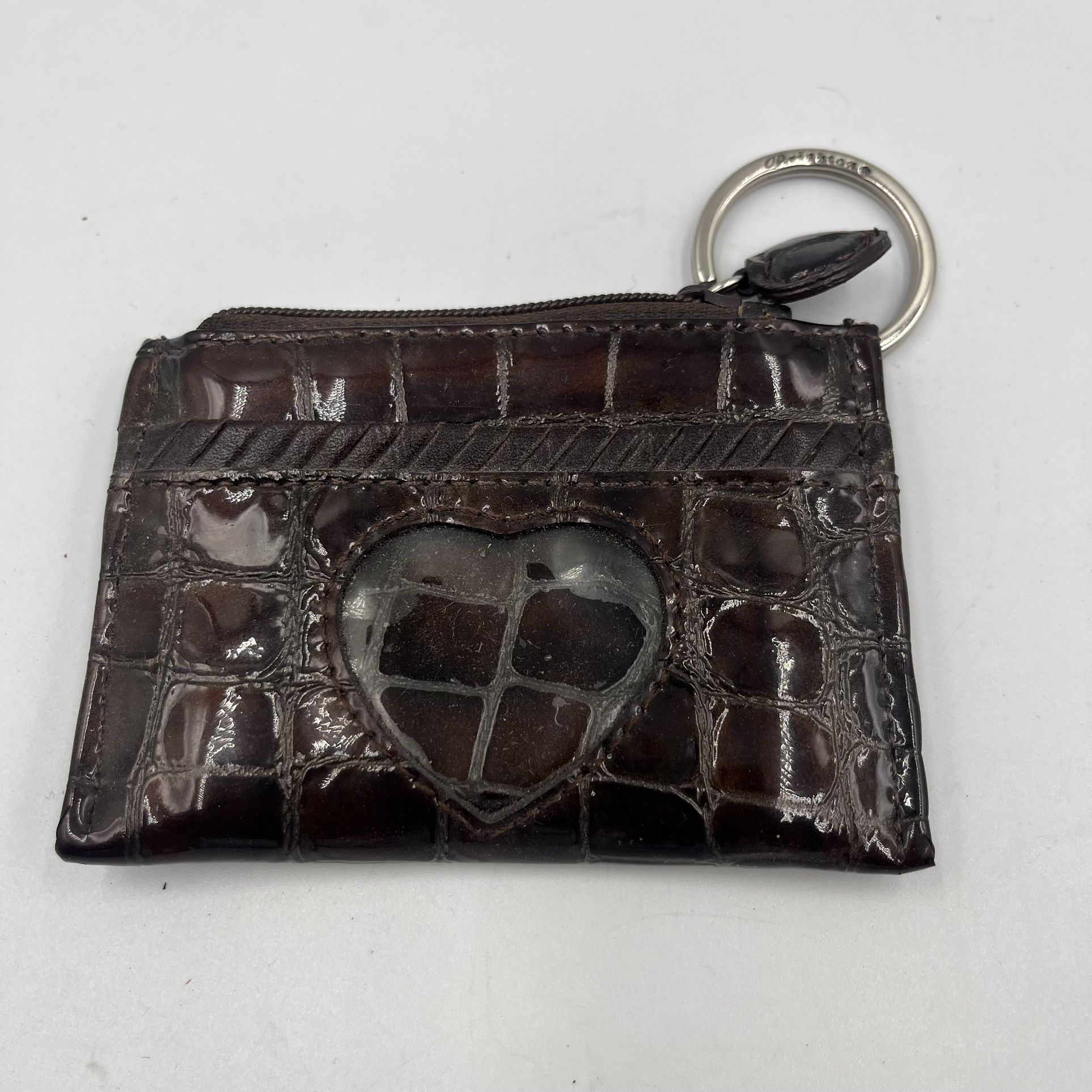 Brighton Croc Mini Leather Coin Purse With Detachable Key Ring