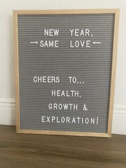 Oversized gray & White Letterboard
