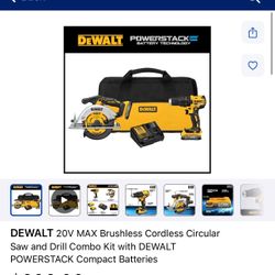DEWALT 20V MAX Brushless Cordless Circular Saw and Drill Combo Kit Taladro