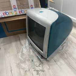 Vintage Apple iMac G3 M4984 Bondi Blue Teal Tested Works With Keyboard and Mouse