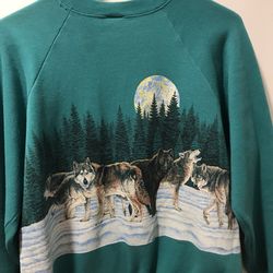 Vintage wolf deals sweater