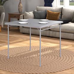 Cosco 2.83-ft x 2.83-ft Indoor or outdoor Square Vinyl Gray Folding dining table 4 -Person