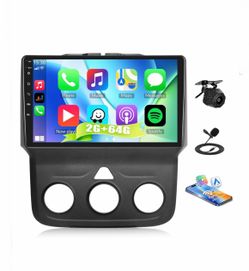Car Stereo Radio Dodge Ram 2013, 2014, 2015, 2016, 2017, 2018, Wireless Apple CarPlay Android Auto, 9” Touch Screen Head Units, Backup Camera