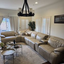 L Shape Couch With Recliners 