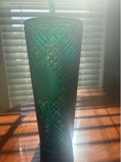 Starbucks 2022 Spring Emerald Green Jeweled Venti Cold Cup Tumbler
