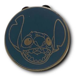 Disney, Stitch Round Lilo & Stitch 2016 Authentic Trading Collectible Lapel Pin