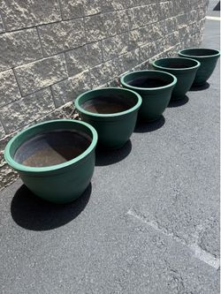 5 pots planter plastic