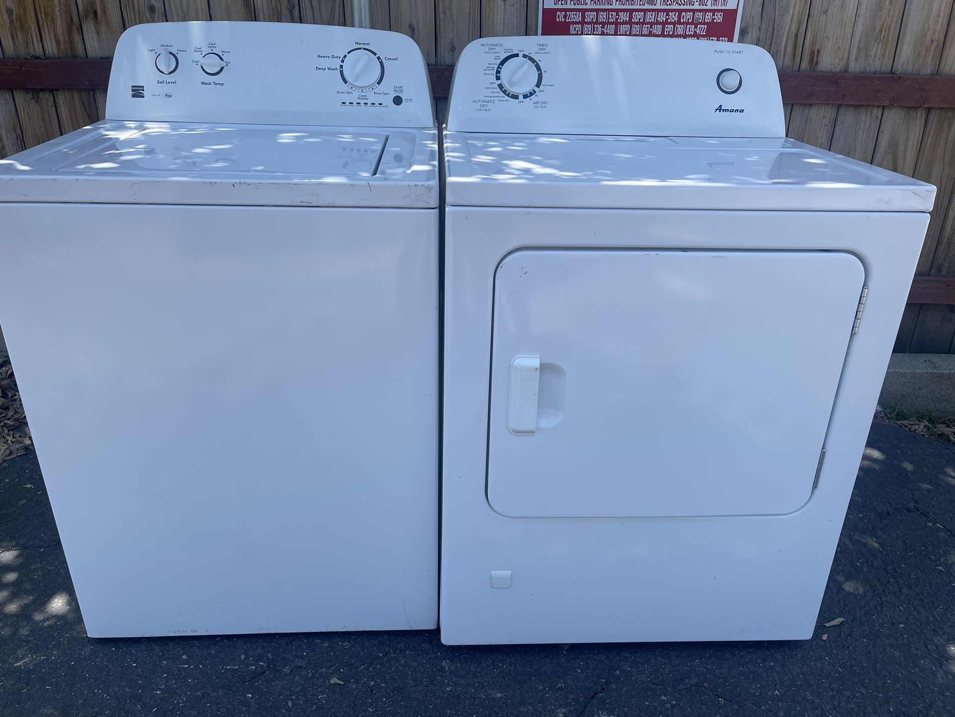 Kenmore Washer and Gas Dryer