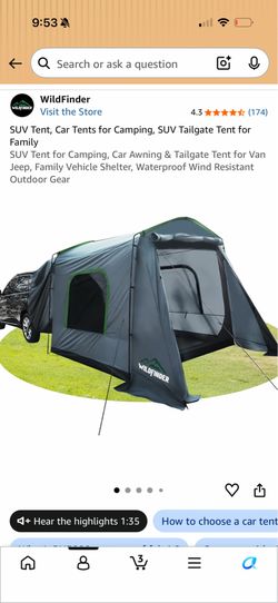 SUV Tent, Car Tents for Camping, SUV Tailgate Tent for Family