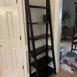 Wood Ladder Bookcase Shelf