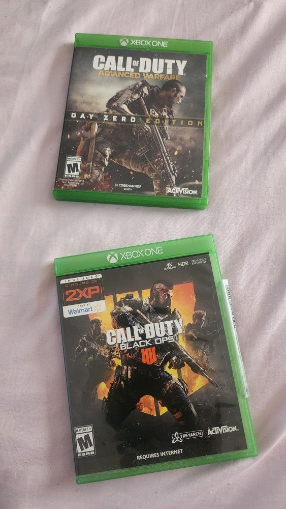 CALL OF DUTY ADVANCED WARFARE AND BLACK OPS 4 $10.00 EACH BOTH FOR $15.00