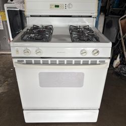 HOTPOINT BY GE GAS STOVE  WHITE EVERYTHING WORKING ESTUFA DE GAS MUY BUENA