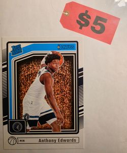 2024 Panini Donruss Retro Rated Rookie Anthony Edward Minnesota Timberwolves Card # 1 5x7 Card