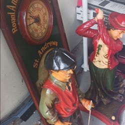St Andrew's Clock Golfing Man And Woman
