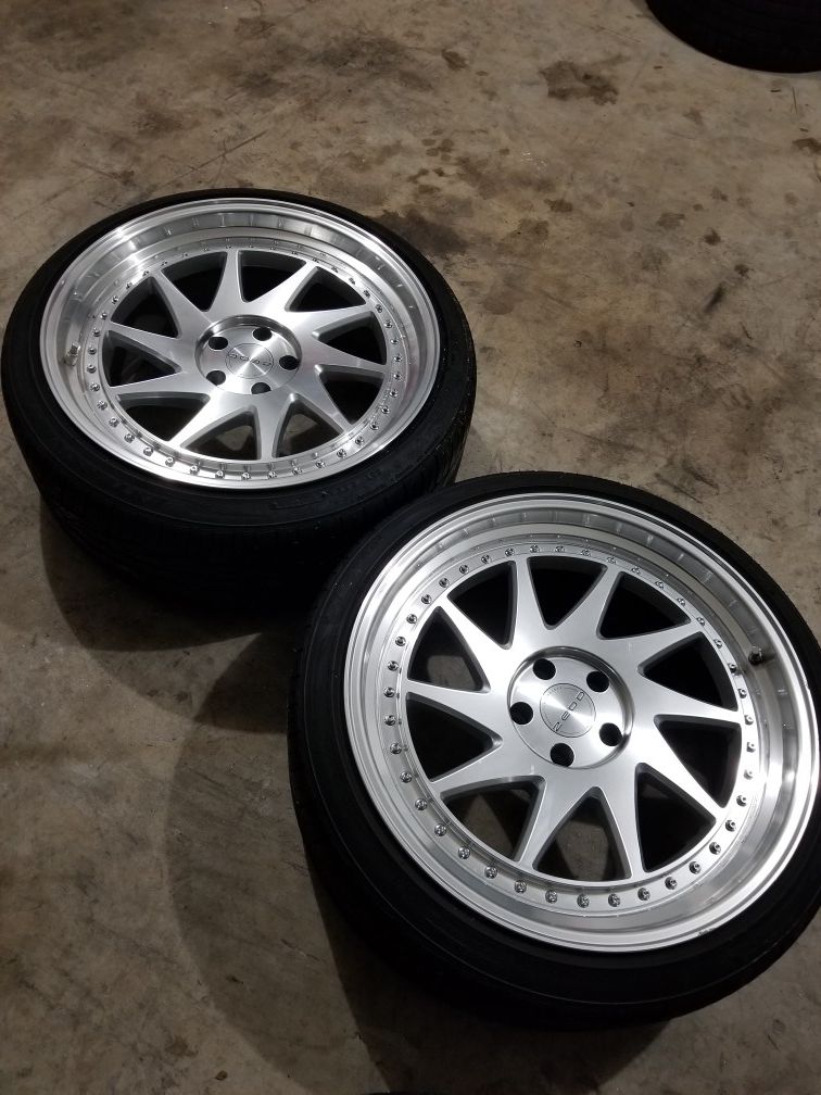 2 Zedd SLT 20x9.5 5x114.3 silver wheel