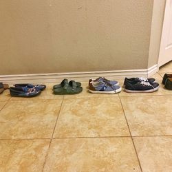 6 Pairs Man Shoes - Size 11/12- Brands: Polo Ralph Lauren + Levi’s- New! All 35$