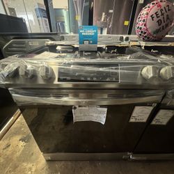 Samsung Slide In Gas Stove In Stainless Steel 