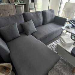 Grey sleeper sofa